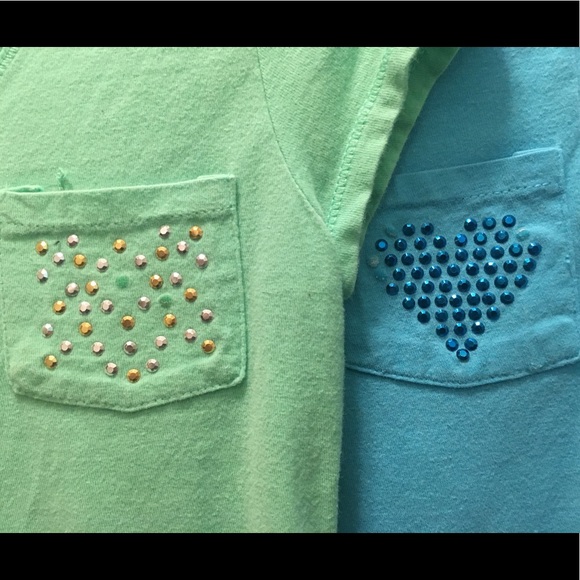 Hanes Shirts - Blue, Green, Orange - Set of 3 - Picture 4 of 6